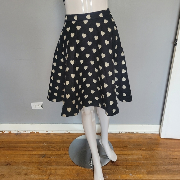 Alice + Olivia Heart Print Circle Skirt, GUC, Size S - Picture 2 of 9